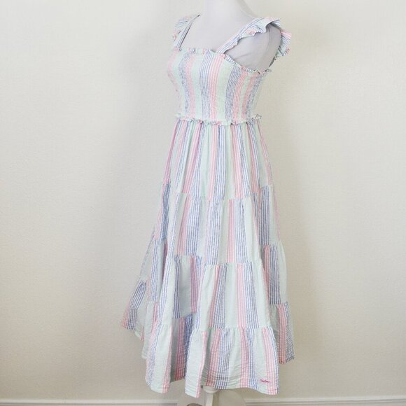 Ruffle Butts Women's Smocked Seersucker Flutter Strap Dress - XS - Picture 4 of 9